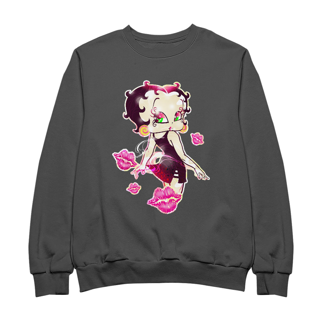 Betty Boop Blowing Shiny Kisses Men's Sweatshirt