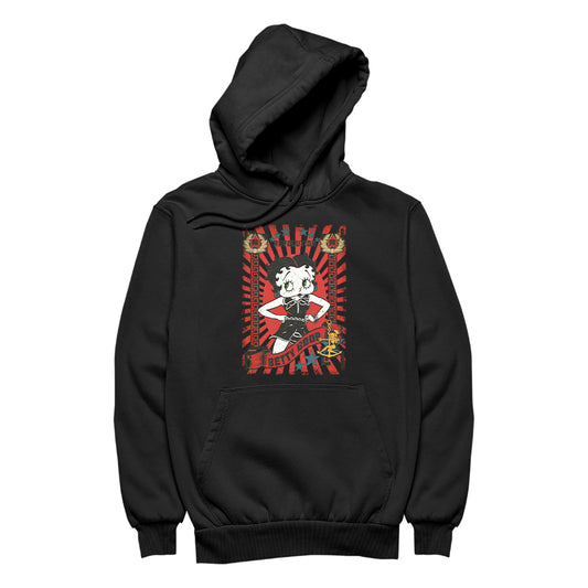 Betty Boop Revolution Poster Style Men's Hooded Sweatshirt