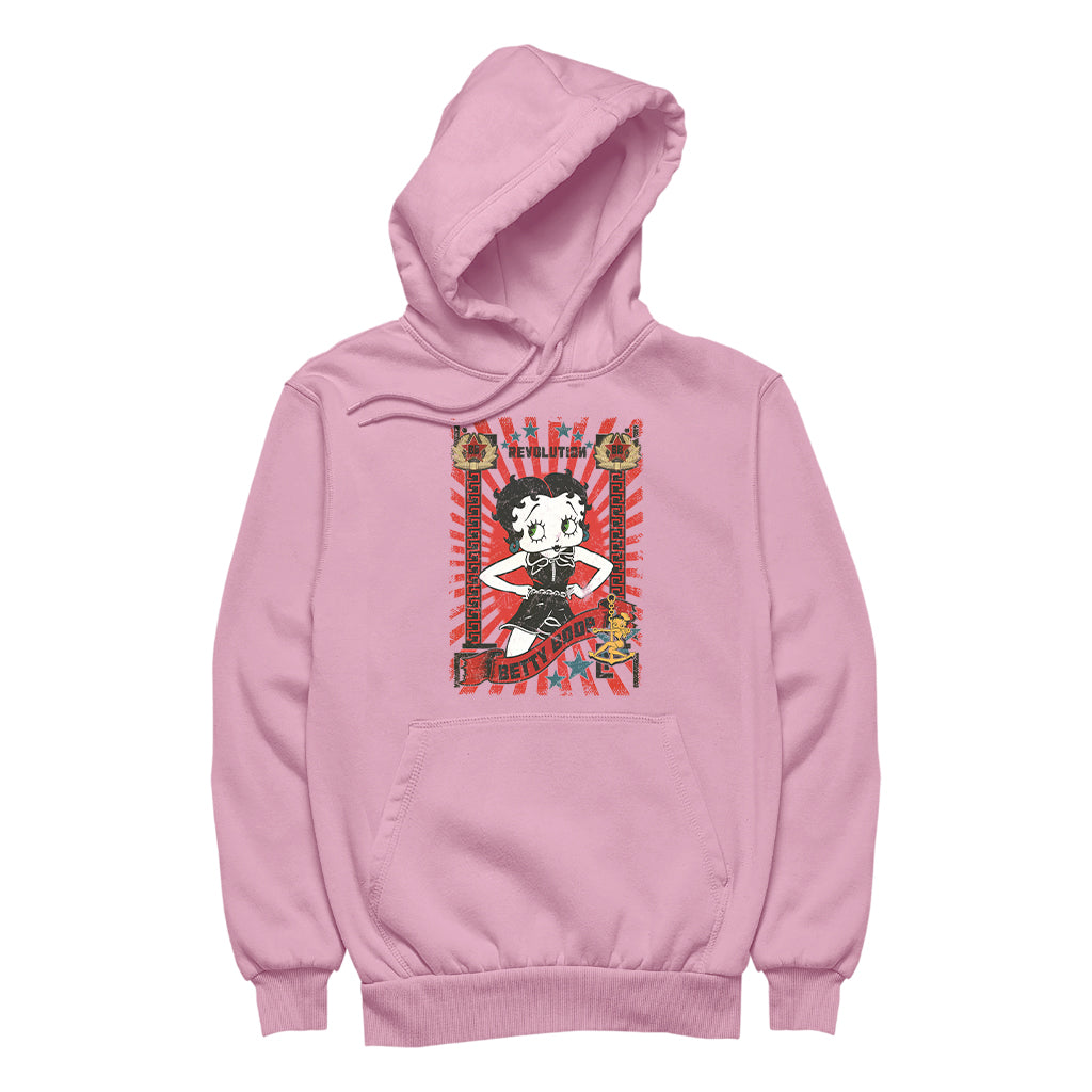 Betty Boop Revolution Poster Style Men's Hooded Sweatshirt