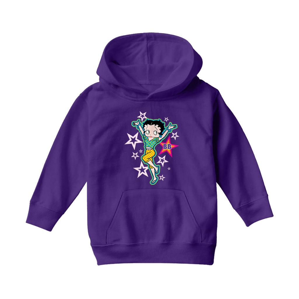 Betty Boop Polka Dots and Stars Kids Hooded Sweatshirt
