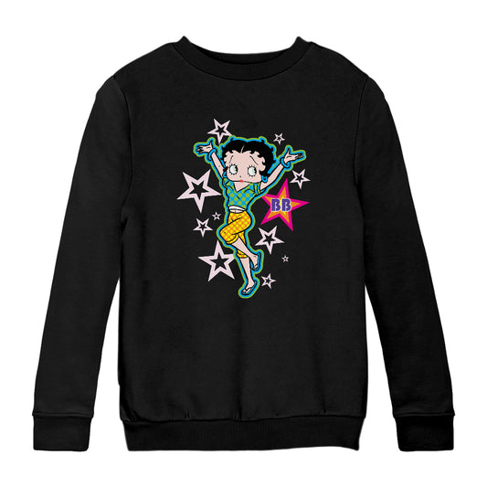 Betty Boop Polka Dots and Stars Kids Sweatshirt