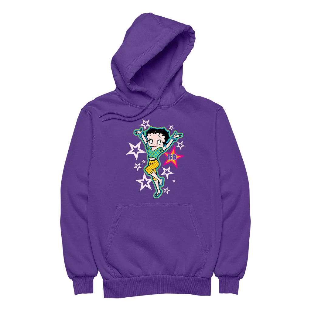 Betty Boop Polka Dots and Stars Men's Hooded Sweatshirt