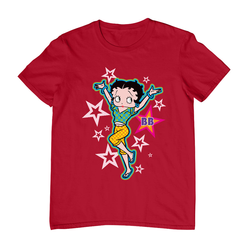 Betty Boop Polka Dots and Stars Men's T-Shirt