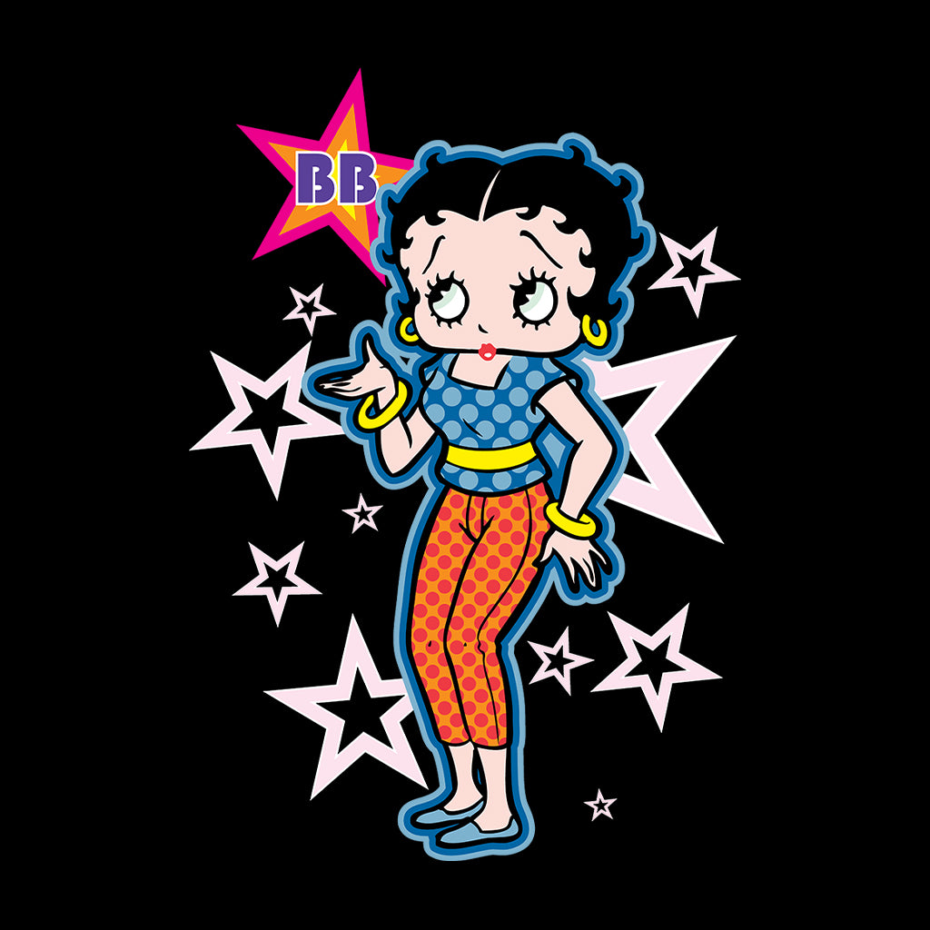 Betty Boop Pink Stars and Polka Dots Men's T-Shirt