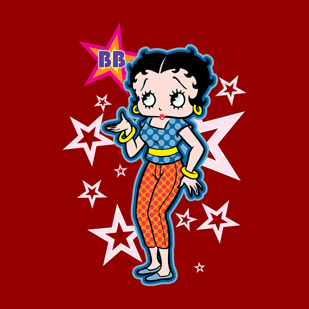 Betty Boop Pink Stars and Polka Dots Men's T-Shirt