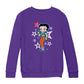 Betty Boop Pink Stars and Polka Dots Kids Sweatshirt