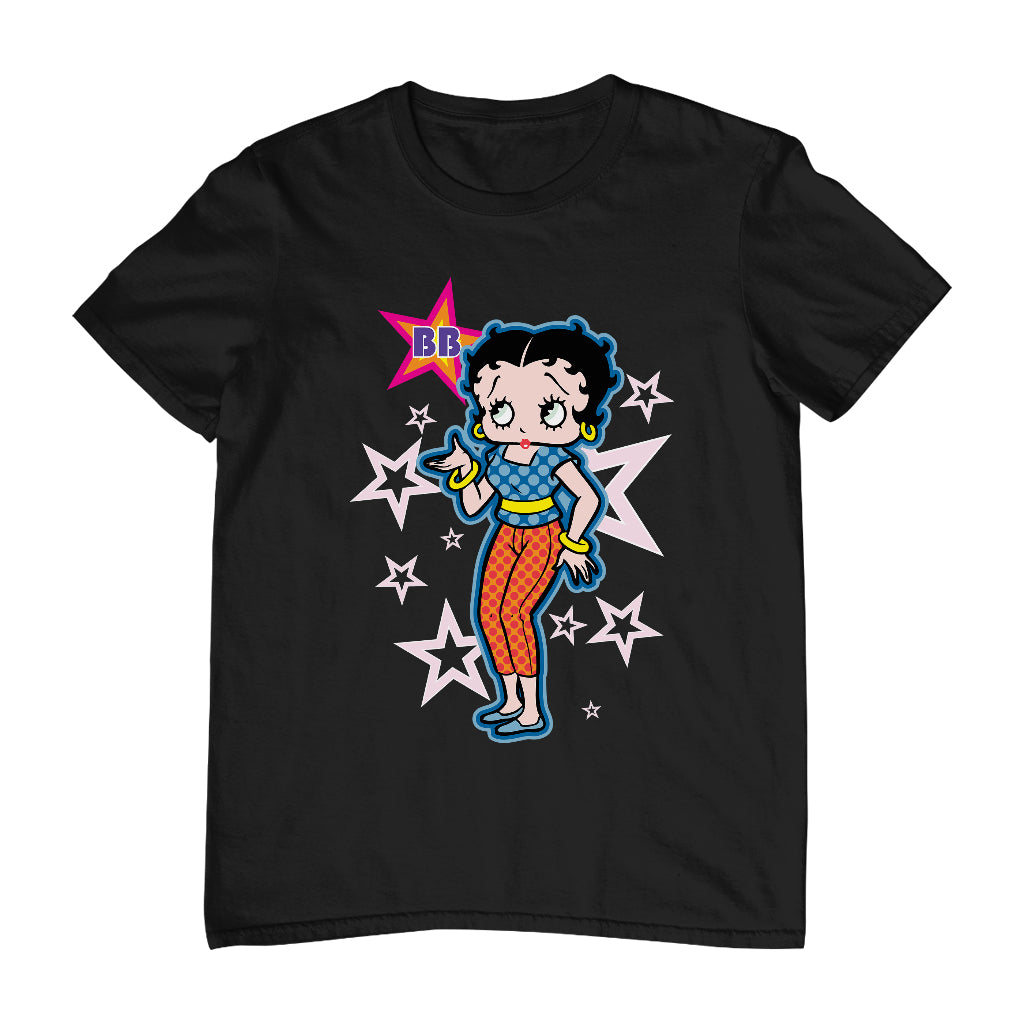 Betty Boop Pink Stars and Polka Dots Men's T-Shirt