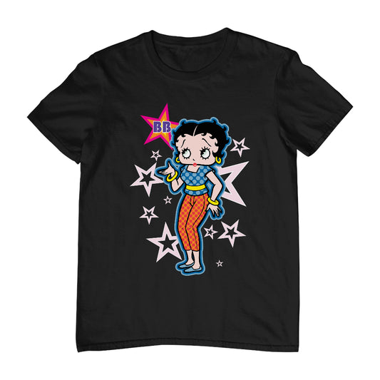 Betty Boop Pink Stars and Polka Dots Men's T-Shirt