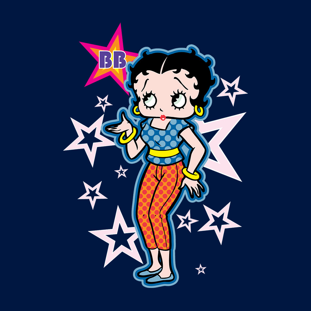 Betty Boop Pink Stars and Polka Dots Men's T-Shirt