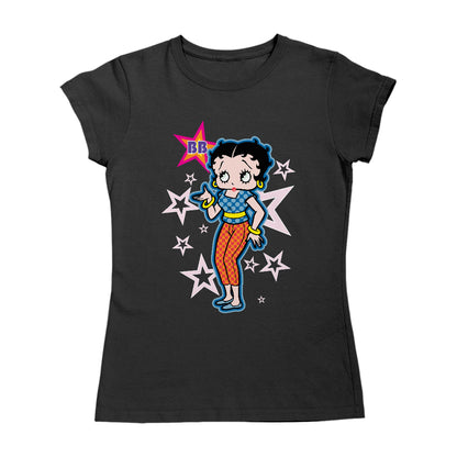 Betty Boop Pink Stars and Polka Dots Women's T-Shirt
