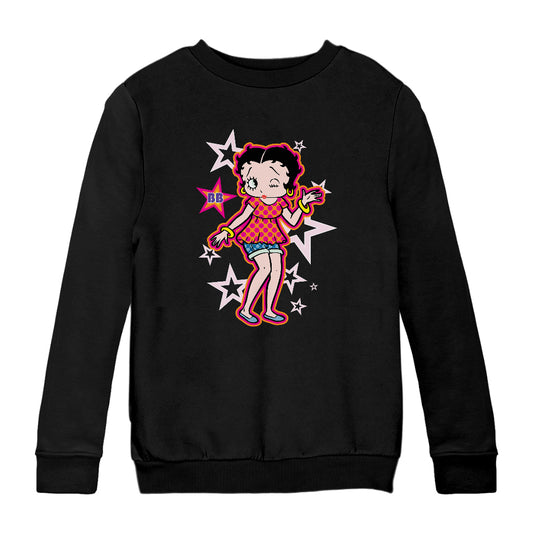 Betty Boop Espadrilles Dots and Stars Kids Sweatshirt
