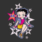 Betty Boop Sitting Stars and Dots Men's T-Shirt