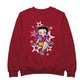 Betty Boop Sitting Stars and Dots Men's Sweatshirt