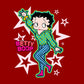 Betty Boop Green Top Stars And Dots Men's T-Shirt