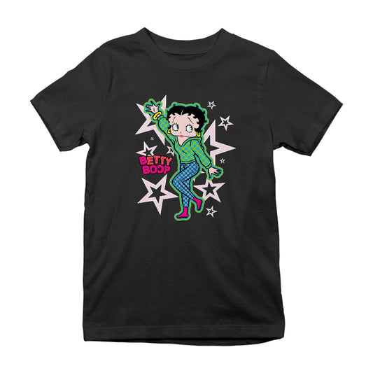 Betty Boop Green Top Stars And Dots Kids T-Shirt