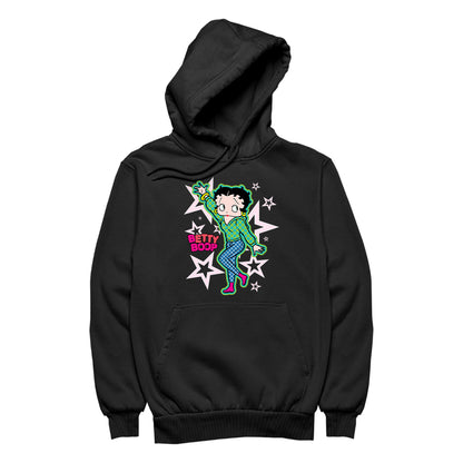 Betty Boop Green Top Stars And Dots Men's Hooded Sweatshirt