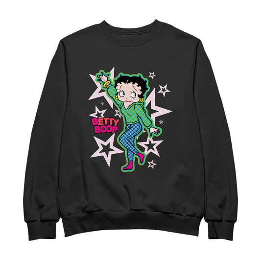 Betty Boop Green Top Stars And Dots Men's Sweatshirt