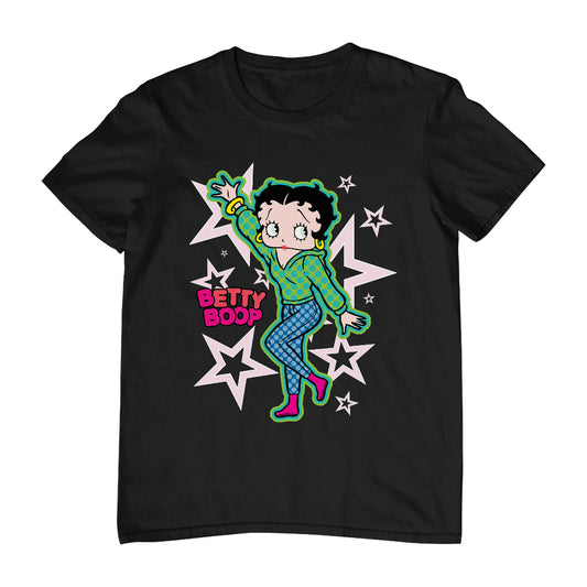 Betty Boop Green Top Stars And Dots Men's T-Shirt