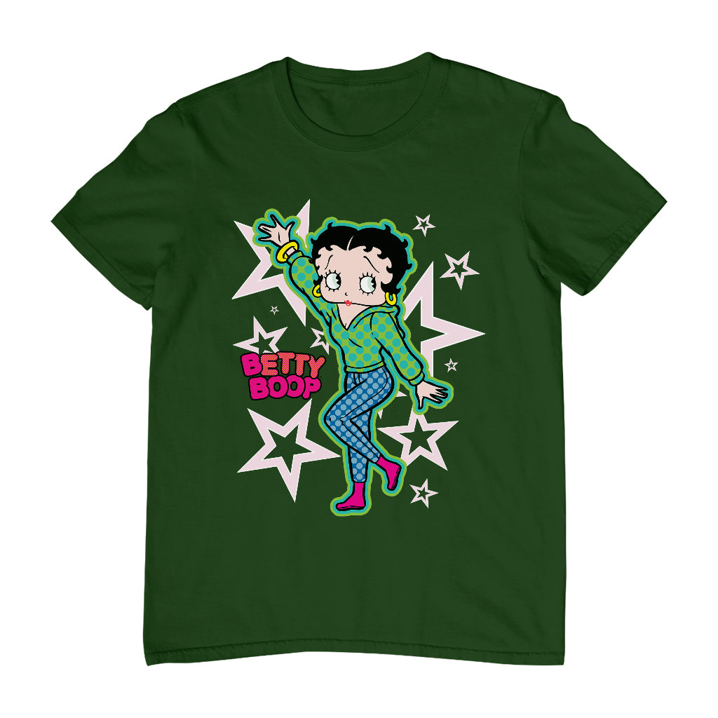 Betty Boop Green Top Stars And Dots Men's T-Shirt