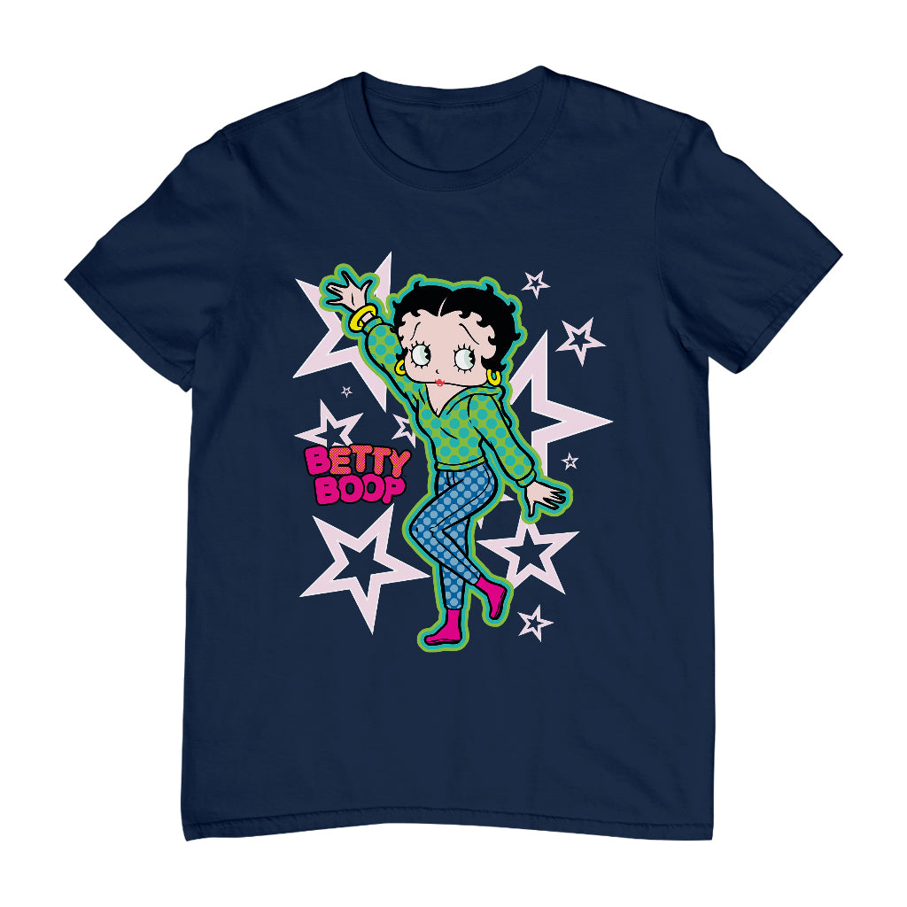 Betty Boop Green Top Stars And Dots Men's T-Shirt