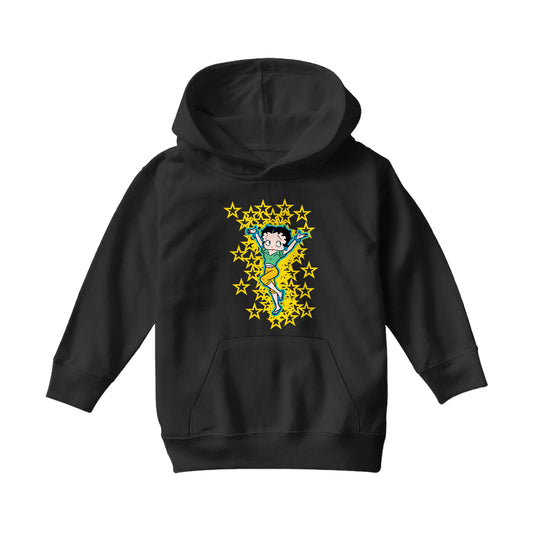 Betty Boop Gold Stars Kids Hooded Sweatshirt