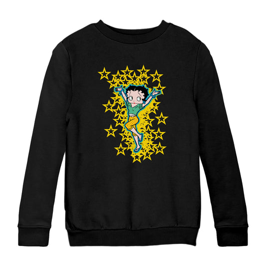 Betty Boop Gold Stars Kids Sweatshirt