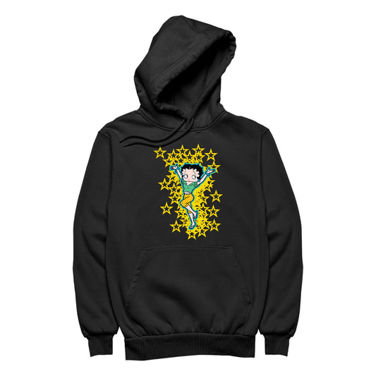Betty Boop Gold Stars Men's Hooded Sweatshirt