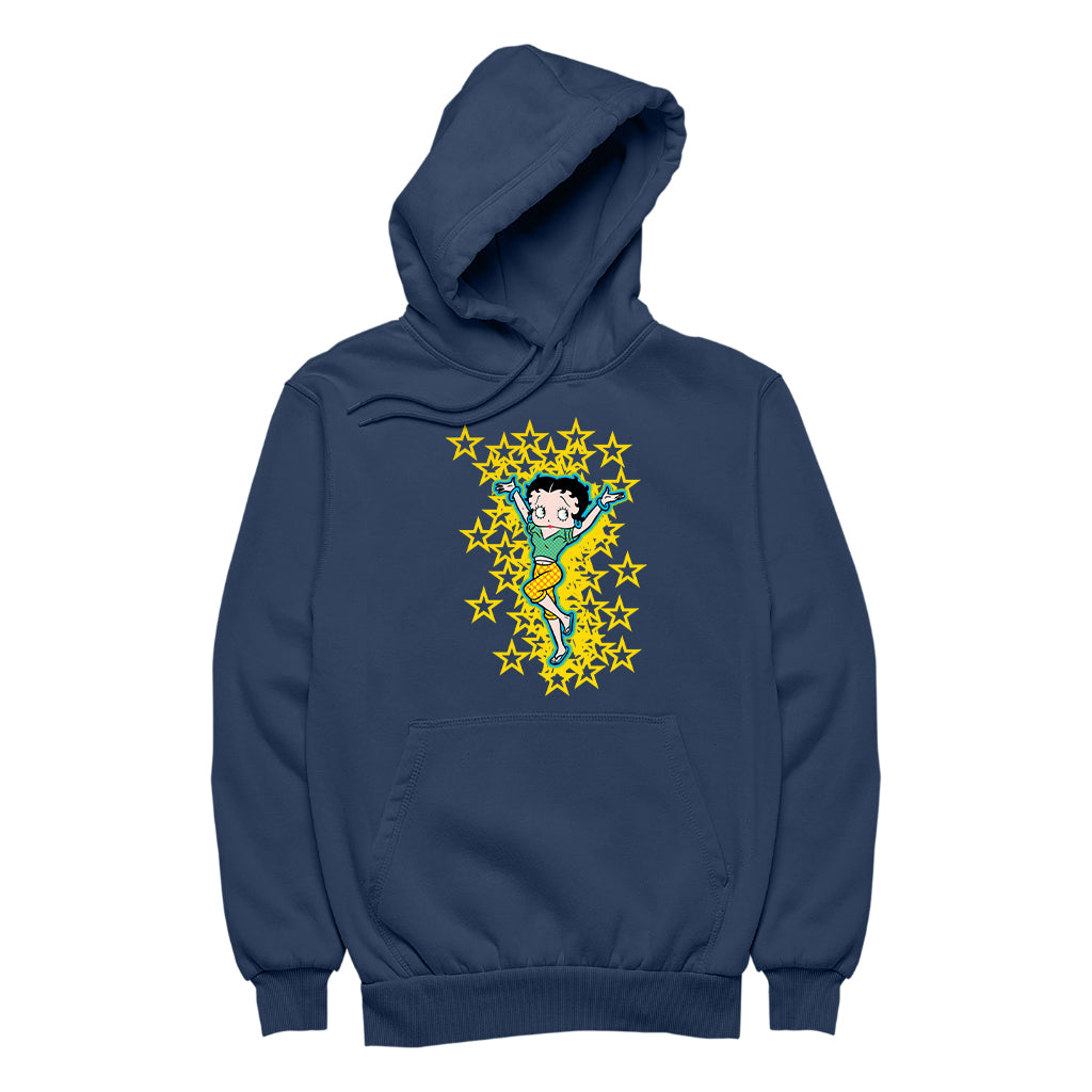 Betty Boop Gold Stars Men's Hooded Sweatshirt