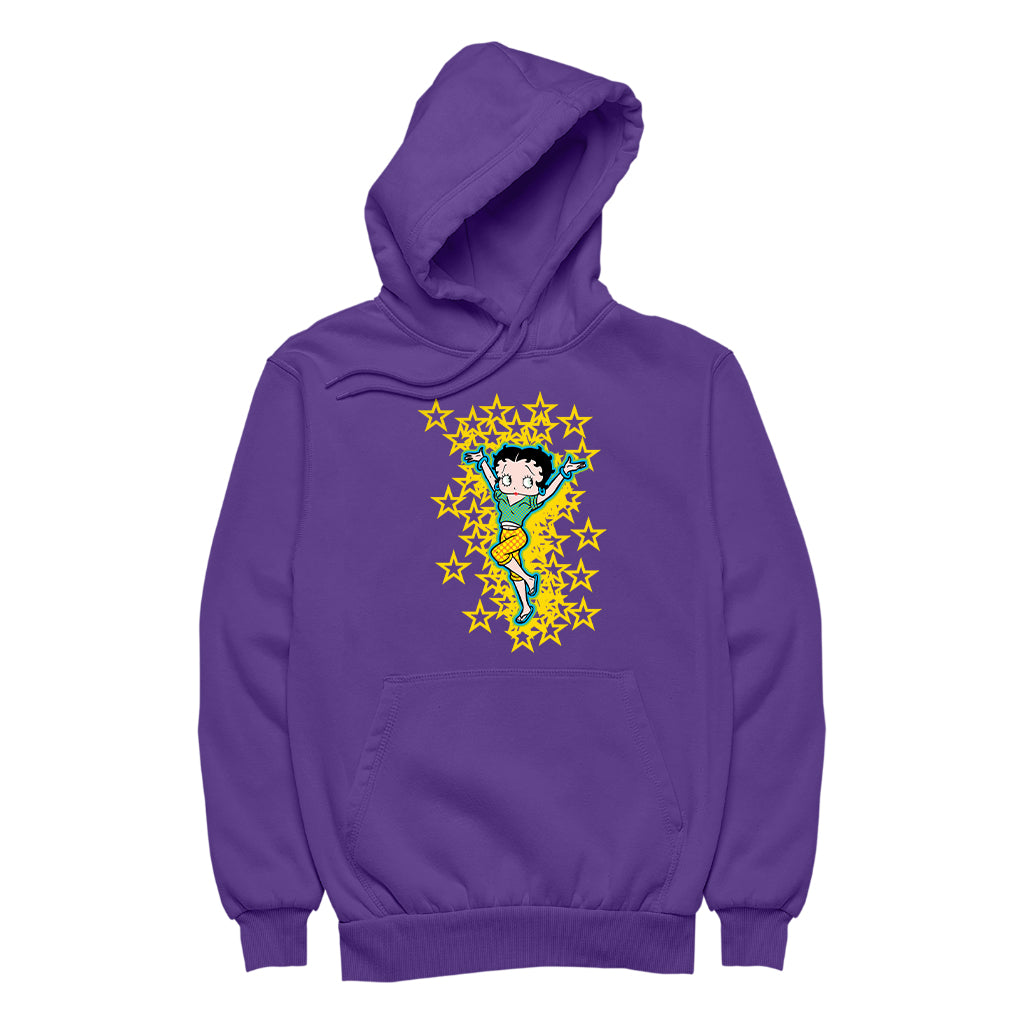 Betty Boop Gold Stars Men's Hooded Sweatshirt