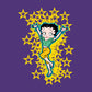Betty Boop Gold Stars Kids Hooded Sweatshirt