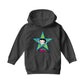 Betty Boop Green And Blue Star Kids Hooded Sweatshirt