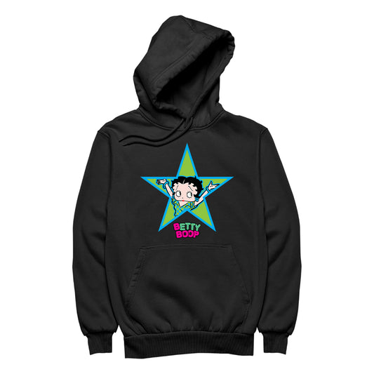 Betty Boop Green And Blue Star Men's Hooded Sweatshirt
