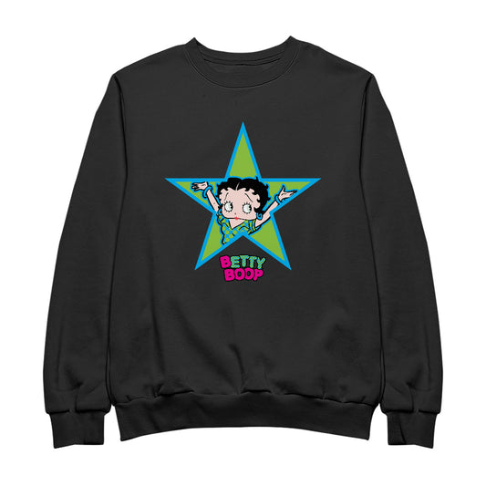 Betty Boop Green And Blue Star Men's Sweatshirt