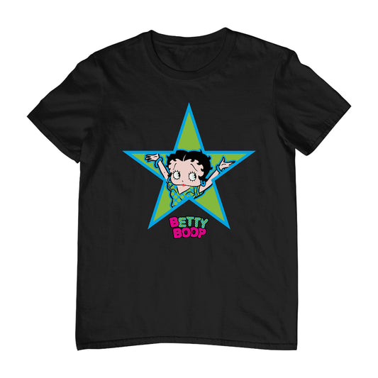Betty Boop Green And Blue Star Men's T-Shirt