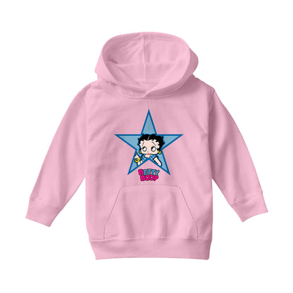 Betty Boop Big Blue Star Kids Hooded Sweatshirt