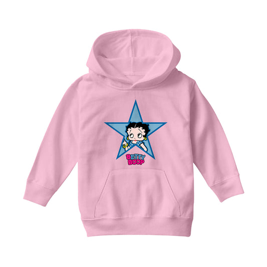 Betty Boop Big Blue Star Kids Hooded Sweatshirt