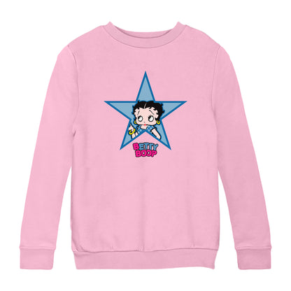 Betty Boop Big Blue Star Kids Sweatshirt