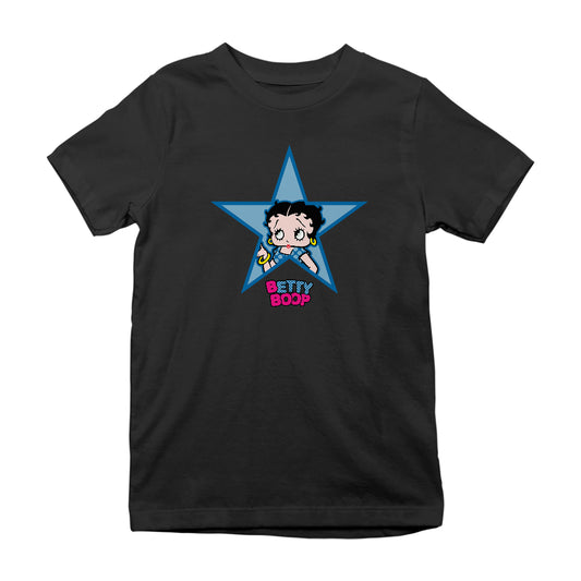Betty Boop Big Blue Star Kids T-Shirt
