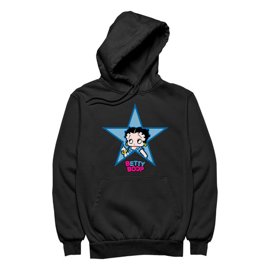 Betty Boop Big Blue Star Men's Hooded Sweatshirt