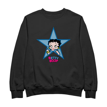 Betty Boop Big Blue Star Men's Sweatshirt