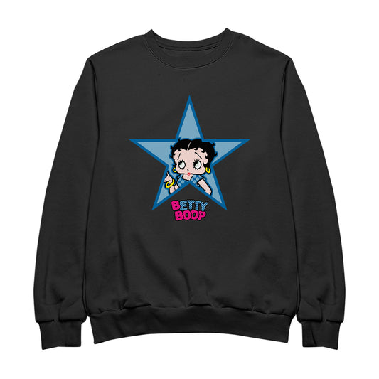 Betty Boop Big Blue Star Men's Sweatshirt