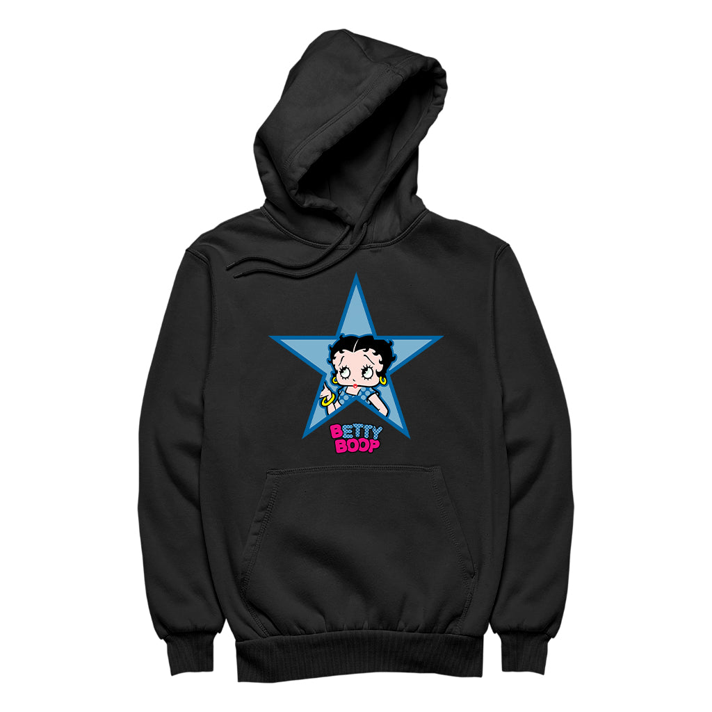 Betty Boop Big Blue Star Women's Hooded Sweatshirt