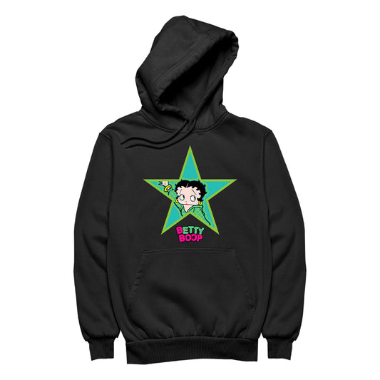 Betty Boop Big Green Star Men's Hooded Sweatshirt