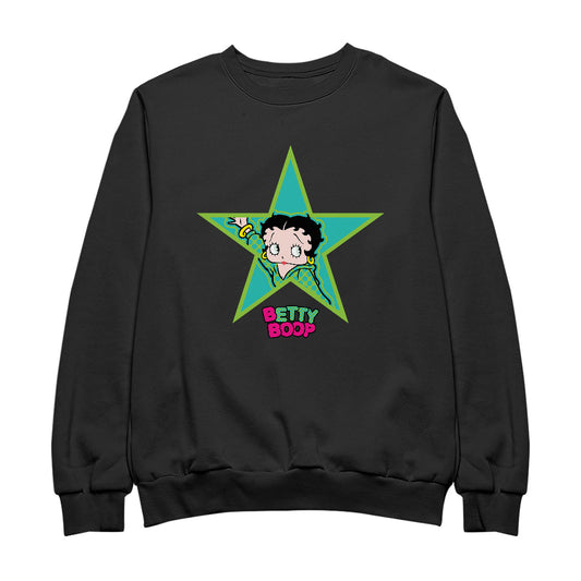 Betty Boop Big Green Star Men's Sweatshirt
