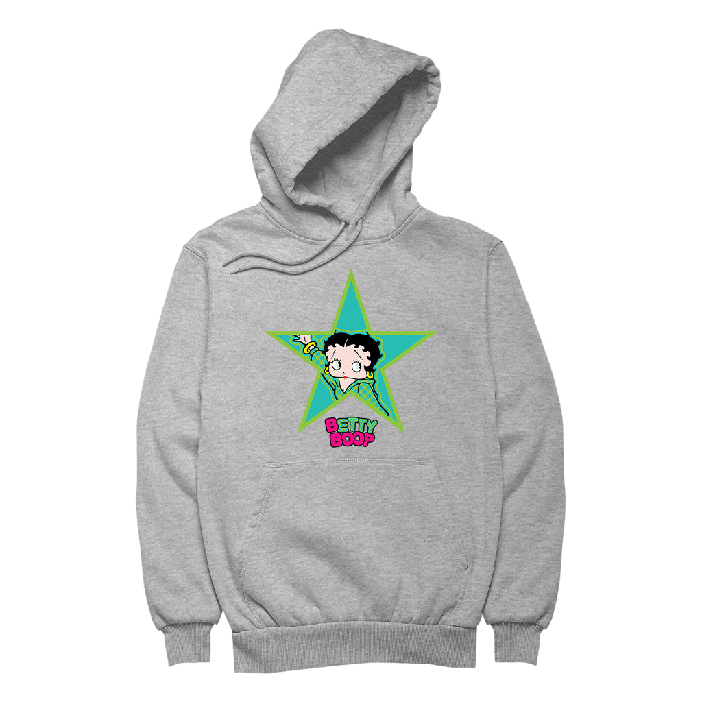 Betty Boop Big Green Star Women's Hooded Sweatshirt
