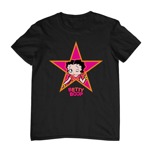 Betty Boop Pink And Orange Star Men's T-Shirt