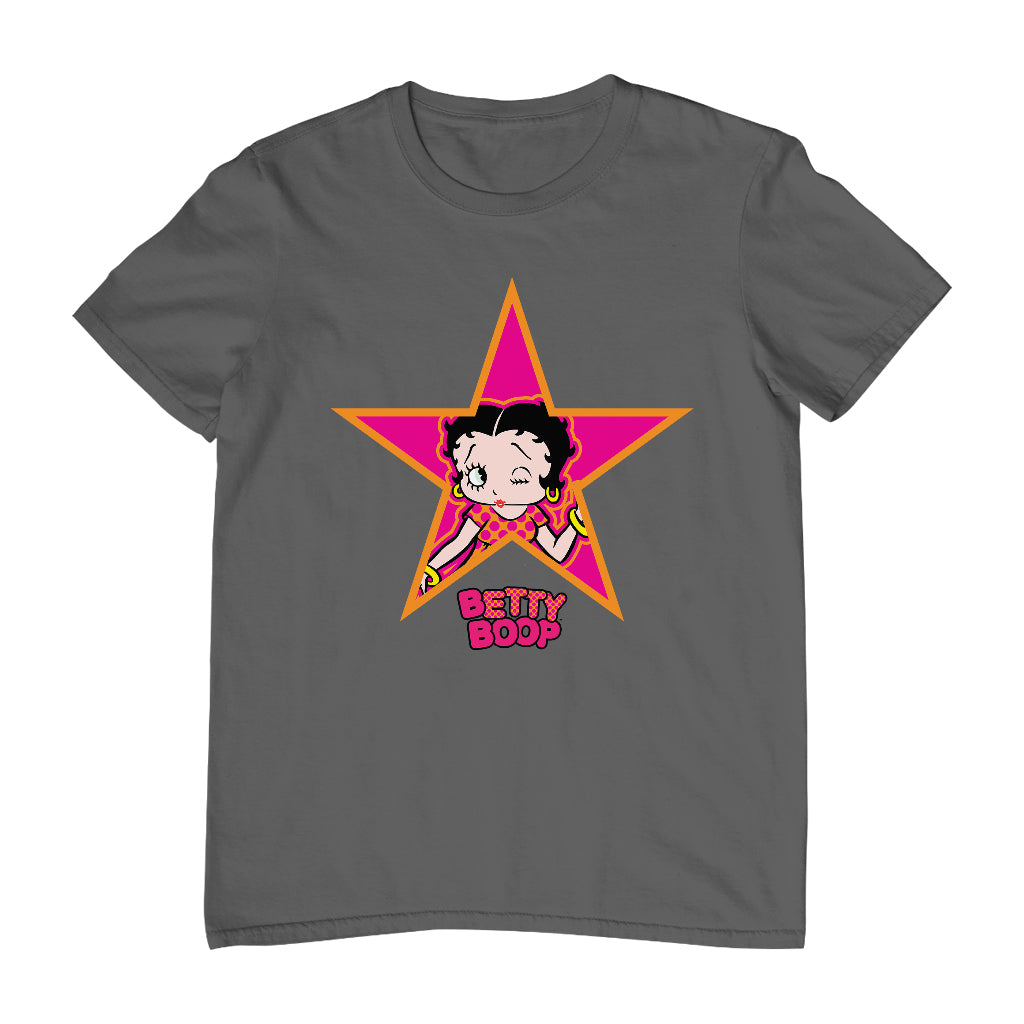 Betty Boop Pink And Orange Star Men's T-Shirt