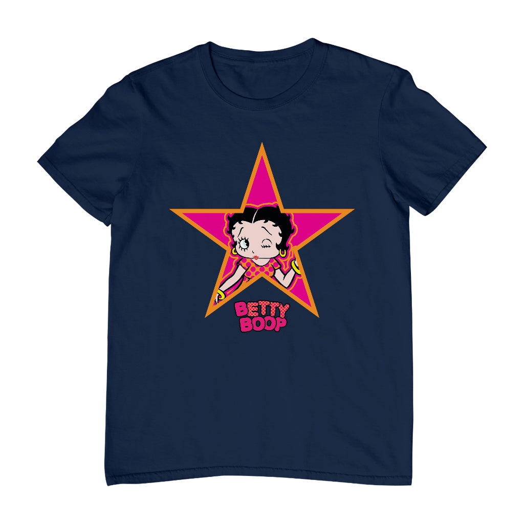 Betty Boop Pink And Orange Star Men's T-Shirt