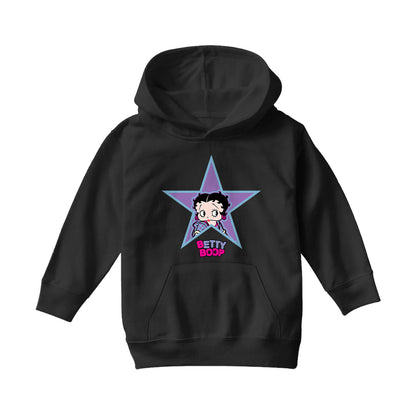 Betty Boop Purple And Blue Star Kids Hooded Sweatshirt