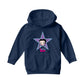 Betty Boop Purple And Blue Star Kids Hooded Sweatshirt